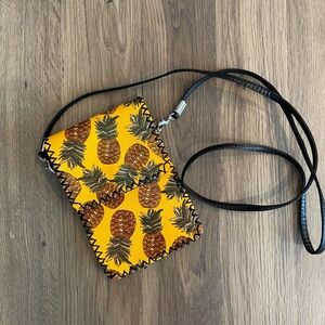 Pineapple Print Crossbody Bag